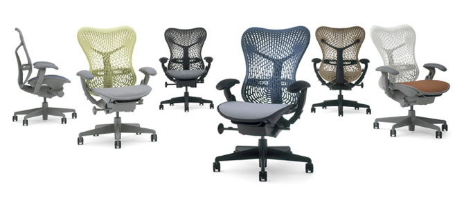 Office World's seating - Herman Miller Mirra Chairs